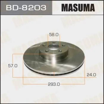 Диск тормозной передний (кратно 2) FORESTER IMPREZA 01- MASUMA BD8203 (фото 1)