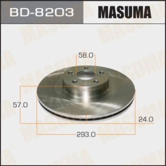 Диск гальмівний передній (кратно 2) FORESTER IMPREZA 01- MASUMA BD8203