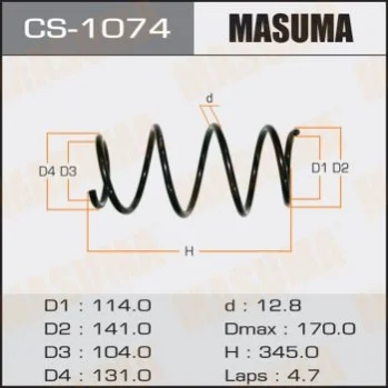 Пружина подвески передней Toyota Corolla (06-13) Masuma MASUMA CS1074 (фото 1)