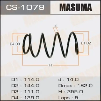 Пружина подвески передняя Toyota Camry (06-11) Masuma MASUMA CS1079 (фото 1)
