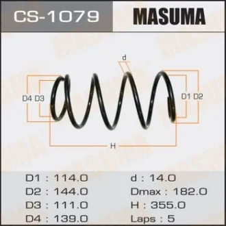 Пружина подвески передняя Toyota Camry (06-11) Masuma MASUMA CS1079