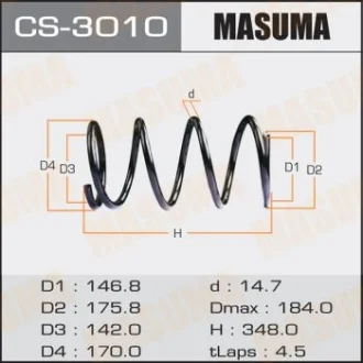 Пружина подвески передняя Mitsubishi Outlander (08-14) Masuma MASUMA CS3010