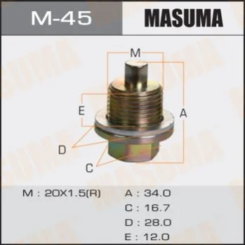 Пробка сливная поддона (с шайбой 20х1.5mm) Honda Masuma MASUMA M45 (фото 1)