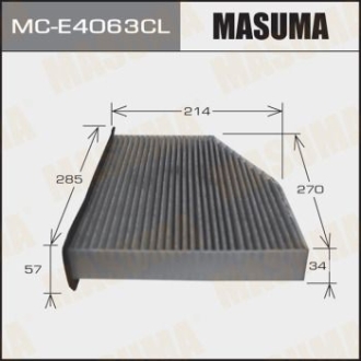 Фильтр салона AC0119CR угольный VOLKSWAGEN/ TIGUAN/ V2000/3600.07- MASUMA MCE4063CL