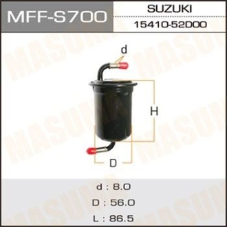 Фільтр паливний Suzuki Grand Vitar 2.7 (-09) MASUMA MFFS700