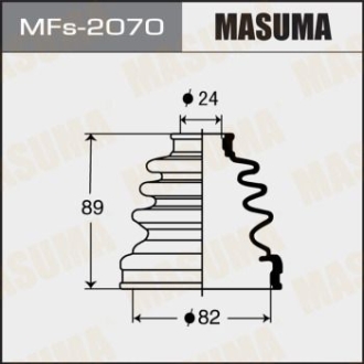 Пыльник ШРУСа (силикон)TOYOTA RAV_4 III (06-11)/MITSUBISHI L 200 (05-10), TOYOTA AVENSIS (01-09) MASUMA MFs2070 (фото 1)