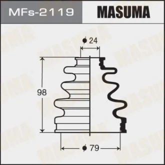Пильовик ШРУСа зовнішнього Mazda 6 (12-) / Toyota Corolla (00-06), Prius (00-05) силікон Masuma MASUMA MFs2119