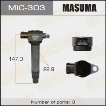 Котушка запалювання Mitsubishi ASX, Lancer 1.8, 2.0 (-17), Outlander 2.0, 2.4, 3.0 (08-) Masuma MASUMA MIC303 (фото 1)