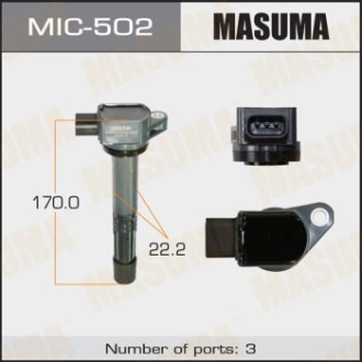 Котушка запалювання Honda CR-V 2.0, 2.4 (-12) MASUMA MIC502 (фото 1)