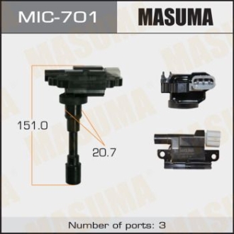 Котушка запалювання Suzuki Swift, SX4 1.5, 1.6 (-16) MASUMA MIC701 (фото 1)