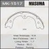 Колодки тормозные стояночного тормоза Infinity FX35 (02-10), QX60 (13-)/ Nissan Murano (04-), Pathfinder (13-) Masuma MASUMA MK1517 (фото 1)