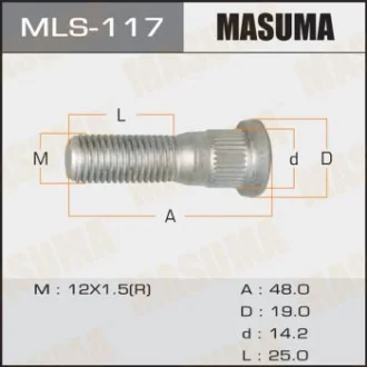 Шпилька колеса Toyota Masuma MASUMA MLS117