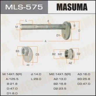 Болт розвальний Toyota Land Cruiser (-07) Masuma MASUMA MLS575