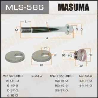 Болт развальный Mitsubishi Pajero (06-) Masuma MASUMA MLS586