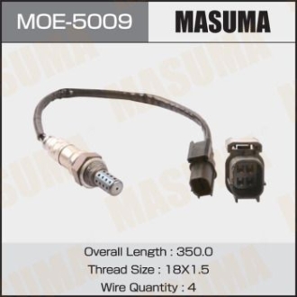 Датчик кисню (лямбда-зонд) Honda Accord 2.0, Civic 1.8, CR-V 2.0 (07-) задній MASUMA MOE5009 (фото 1)