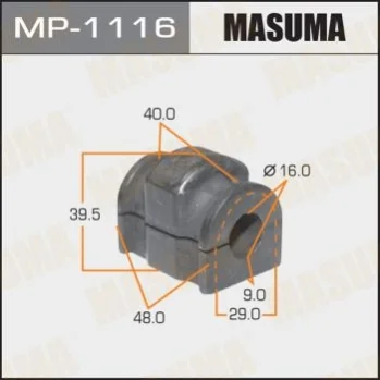 Втулка стабілізатора переднього Mazda 2 (09-14) (Кратно 2 шт) Masuma MASUMA MP1116 (фото 1)