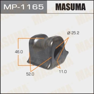Втулка стійки стабілізатора передня права MAZDA 3 (BM) 1.6 (13-18), MAZDA 6, NISSAN JUKE, TOYOTA AURIS MASUMA MP1165 (фото 1)