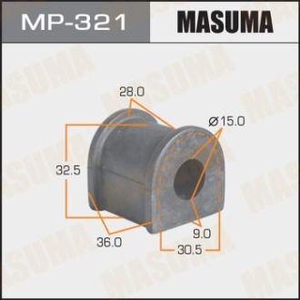 Втулка стабілізатора заднього Toyota Corolla (-00) (Кратно 2 шт) MASUMA MP321 (фото 1)