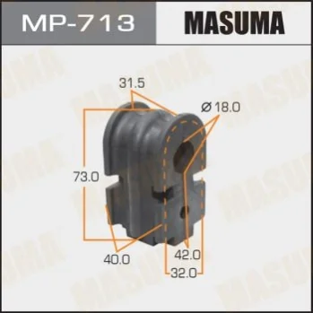 Втулка стабілізатора переднього Nissan Micra (02-07), Tida (15-) (Кратно 2 шт) Masuma MASUMA MP713 (фото 1)