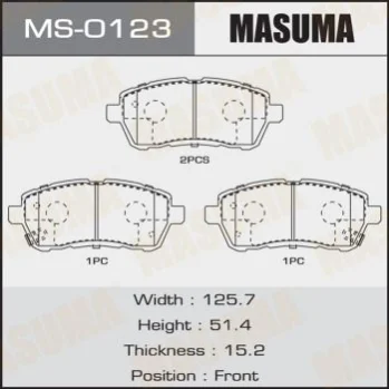 Колодки тормозные MASUMA MS0123 (фото 1)