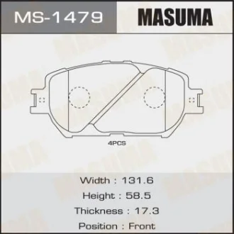 Колодки гальмівні передні MASUMA MS1479