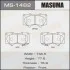 Колодки гальмівні передні Mitsubishi Pajero (06-)/ Toyota Hilux (11-), Land Cruiser Prado (02-09) MASUMA MS1482 (фото 1)