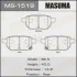 Колодки тормозные задн Toyota Auris (08-12), Corolla (08-16), Prius (09-), Yaris (05-10) MASUMA MS1519 (фото 1)