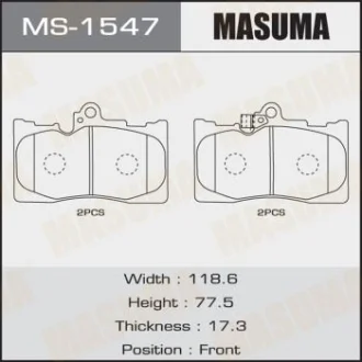 Колодки тормозные MASUMA MS1547