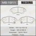 Колодки тормозные передн Toyota Auris (06-15), Avensis (08-), Corolla (06-10) MASUMA MS1911 (фото 1)