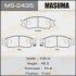 Колодки гальмівні передні Mitsubishi Lancer (00-08) MASUMA MS2435 (фото 1)