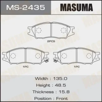 Колодки тормозные передн Mitsubishi Lancer (00-08) MASUMA MS2435