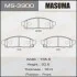 Колодки гальмівні передні Mitsubishi L200 (07-), Pajero Sport (09-15) MASUMA MS3900 (фото 1)