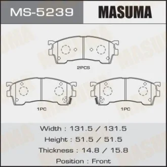 Колодки тормозные передн  MASUMA MS5239