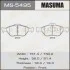 Колодки гальмівні передніTOYOTA YARIS (10-16), MAZDA 2 (07-15), FORD FIESTA VI (09-14) MASUMA MS5495 (фото 1)