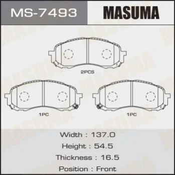 Колодки тормозные MASUMA MS7493 (фото 1)