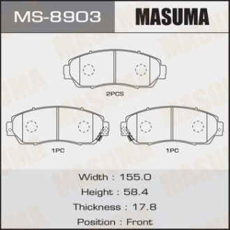 Колодки тормозные MASUMA MS8903