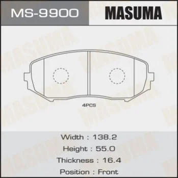 Колодки тормозные MASUMA MS9900 (фото 1)