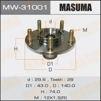Ступица колеса передняя Mitsubishi ASX (10-), Lancer, Outlander (07-) Masuma MASUMA MW31001