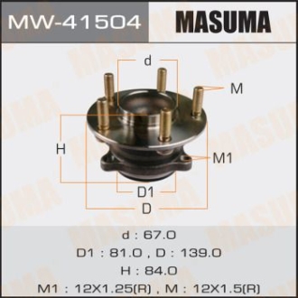 Ступица колеса заднего в сборе с подшипником Mazda 3 (13-16) (с ABS) MASUMA MW41504