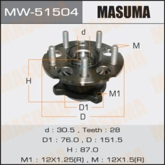 Маточина колеса (MW-51504) MASUMA MW51504