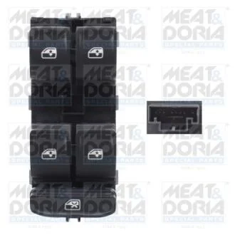 Кнопка стеклоподъемника (L) VW Golf/Passat 14- (блок) MEAT&DORIA 26482