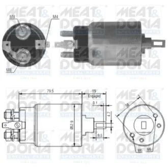 Соленоид стартера MEAT&DORIA 46022
