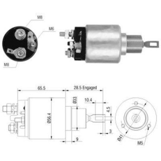 MEATDORIA OPEL втягувальне реле ASTRA F 1.8 i (F35, M35) 91-98, KADETT E (T85) 2.0 GSI -91, SAAB 9-5 (YS3E) 2.3 Turbo 01-09 MEAT&DORIA 46031