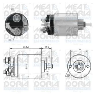 Соленоид стартера MEAT&DORIA 46104