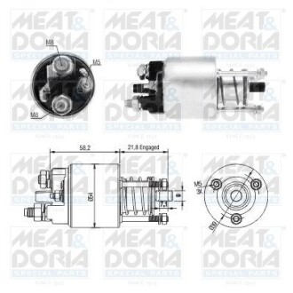 Соленоид стартера MEAT&DORIA 46281