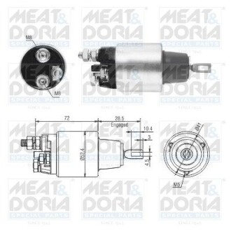 Соленоид стартера MEAT&DORIA 46286