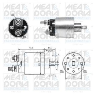 Соленоид стартера MEAT&DORIA 46292