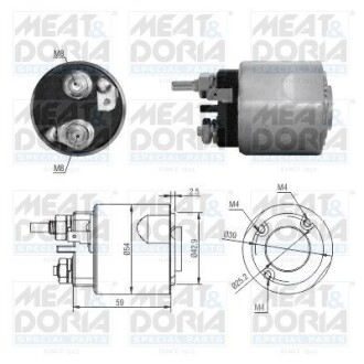 Соленоид стартера MEAT&DORIA 46310