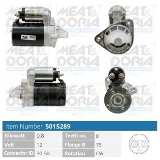 MEATDORIA DAEWOO стартер MATIZ 0.8 MEAT&DORIA 5015289