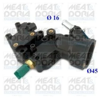 Корпус термостата Citroen Berlingo/Peugeot Partner 1.1-1.6i 96- (+ датчик) MEAT&DORIA 93139